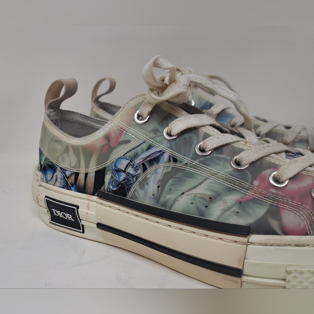 Dior x Sorayama Men's B23 Robot Floral Sneaker Shoes Lace Ups Size 8 US 41 EU - Picture 5 of 16